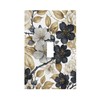 Decorative Art Light Switch Covers Gilded Dark Blooms Single Toggle