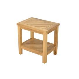 TeakFurnitureOutlet A-Grade Teak Berlin Shower Seat 18" Stool/Bench
