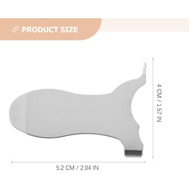 Permanente de Pestañas Cepillo Peine en Forma Y de Acero Inoxidable, Portátil y Fácil de Limpiar, para Manualidades y Salones de Belleza