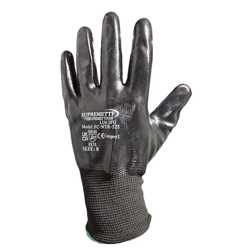 SUPREMETTF SUPREMELY TOUGH 12 Pairs Oil Resistant Full NBR Coated