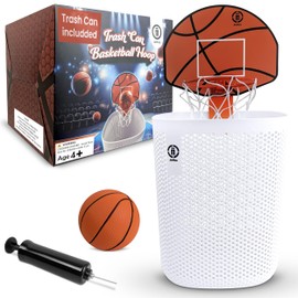 AirFico Basketball Trash Can Complete Set – Fun Indoor Office Basketball Hoop, Perfect Basketball Mini Hoop Trash Can, Trash Can Basketball Hoop and Unique Birthday Gifts