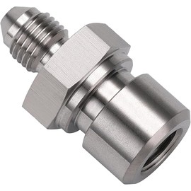 3AN Male to 3/8-24 3/16" Inverted Flare Female Brake Line Adapter Fitting Stainless Steel
