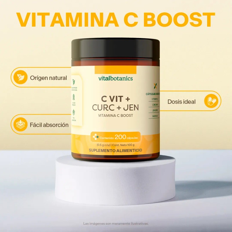 Suplemento Vitamina C 200 Cpsulas Vitalbotanics Vitamin C Boost