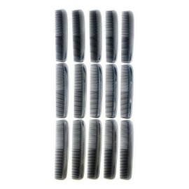 G.B.S Hair Combs Set- Coarse Fine, Beard, Mustache & Sideburns Combs for Men's and Women’s Hair Styling, Durable Flexible Travel Pocket Size Pack of 15 (BLACK)