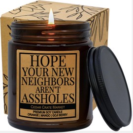 House Warming Gifts New Home 2025 for Women Men Friends - Funny Housewarming Candle, Present for Hostess, Apartment, Birthday, Moving, Farewell, Best Neighbor Ideas, 100% Soy Wax, Made in USA