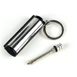 Fire Starter Permanent Match Oil Match with Storage Bag (5612 Circle Silver)