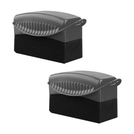 Ohleats 2 PCS Tire Dressing Applicator, Wheel Dressing Tire Shine Applicator Pad with Lid, Reusable Wheel Detailing Foam Tire Waxing Wipe Polishing Sponge, Universal Car Accessories (Gray)