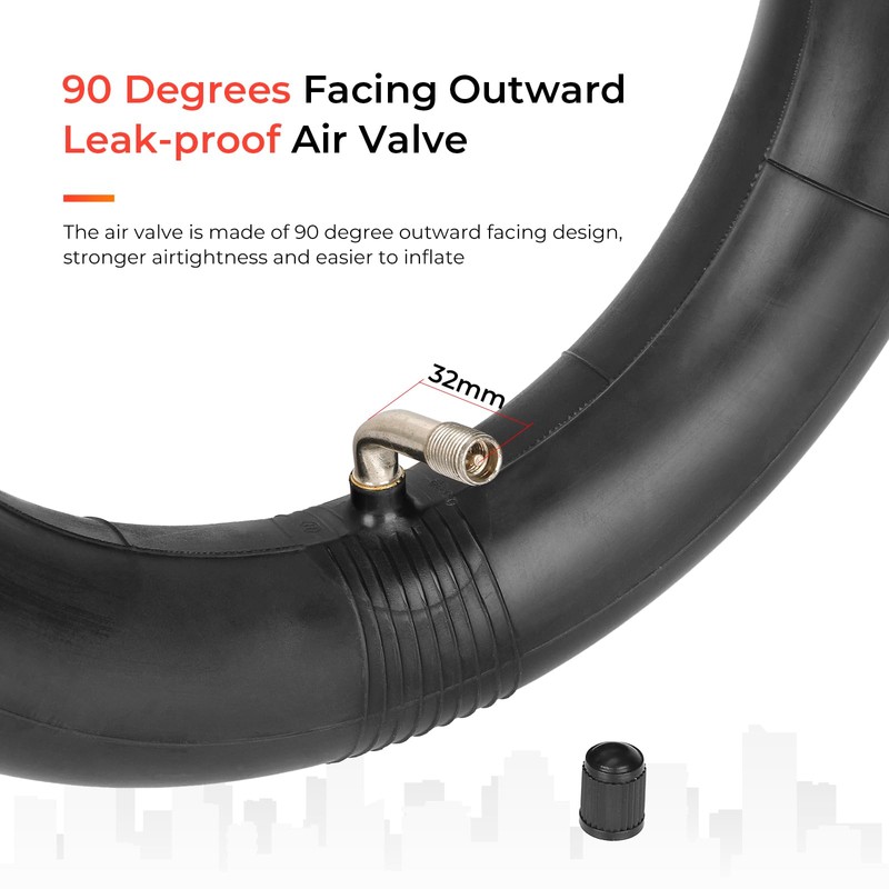 LUCK4U (2-Pack) 80/65-6 10x2.5 Inner Tube Replacement with 90 Degree
