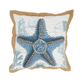 SARO LIFESTYLE Coastal Outdoor Starfish Pillow Cover