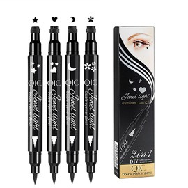 Non-smeared eyeliner, winged eyeliner, liquid eyeliner, waterproof and durable, 4 double-ended pens, suitable for cat's eyes