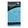 ROYAL7 3 Pack Light Blue, Rectangle Disposable Plastic Tablecloth for