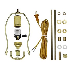 Creative Hobbies ML94KIT Premium Lamp Kit with All Parts for DIY Lamp Design or Repair (Gold)