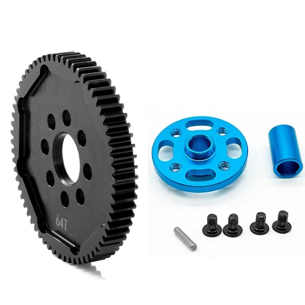 Qloi-LeUe RC Car Metal Spur Gear 64T for Tamiya TAM54500