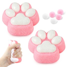 Gytera Cat Paw Squishies Fidget Toys, Ultra Soft Hand Made Squeeze Sensory Toys for Kids with Autism, Goodie Bags Stuffers Birthday for Kids