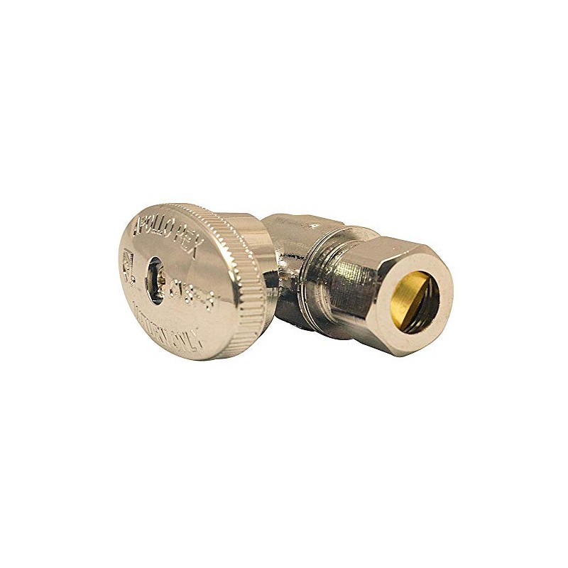 Apollo Valves Apxvs1238c Pex Straight Stop Valve Crimp Fitting, 1/2"
