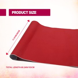 Lunwag - Vinilo de fibra de carbono 3D – Envolturas de vinilo para automóviles, de 12 x 60 pulgadas, calcomanías de vinilo autoadhesivas para automóviles, para motocicletas, portátiles, móviles (rojo)