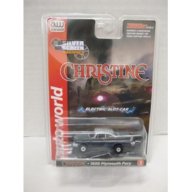 Auto World SC381-3 Silver Screen Machines After Fire Version Christine 1958 Plymouth Fury HO Scale Electric Slot Car