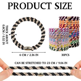 KEYRI 30 Stück Nichtmetall Elastisch Haargummis Haarschmuck Mini Haargummis Set Klein Elastisch Haarbänder Elastisch Zopfgummi Stylisch Pferdeschwanz Inhaber für Damen und Mädchen (Mehrfarbig)