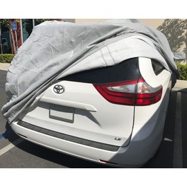 CarsCover Custom Fit 2004-2019 Toyota Sienna Mini Van Car Cover Heavy Duty All Weatherproof Ultrashield Minivan Covers