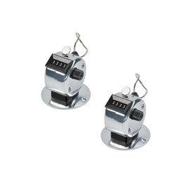 BEYOURCHOI Number Counter, Set of 2, Handheld, Metal Counter, Handheld, Mechanical, Counting, 4 Digits, Manual Measurement, Resetable, Waterproof, Lightweight, Portable, For Sports Competitions (Tabletop Type, Pack of 2)