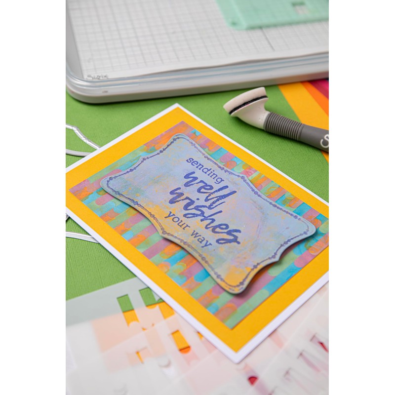 Sizzix Layered Stencils - Downtown by Stacey Park, White (4