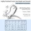 PROSILVER Sterling Silver Initial Adjustable Intertwined Initial Letter A-Z Ring