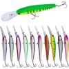 Fishing Lures Hard Baits Minnow Lures Bass Crankbait - 10pcs