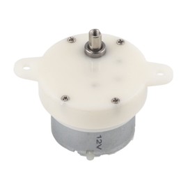 Tbest 12V Silent Running Small Geared Motor with Mute Gear Rotation and Terminal Box, Slow Elecc 50Rpm, Motoriduttore Geetor geared dc motor 10 rpm small flange slow