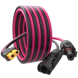 sovunis Solar to XT60 Extension Cable 12AWG Solar Connector to XT60 Adapter Cable for Solar Panel to Portable Power Station Solar Generator Battery Pack (1m/3.3ft)