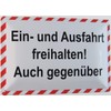 Tin Sign 20 x 30 cm Curved "Ein und Ausfahrt
