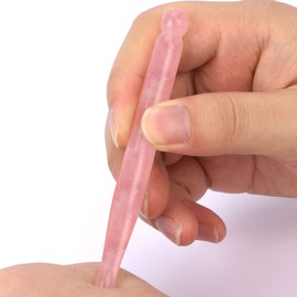 ideayard Gua Sha Pen Scraping Massage Wand Tool Acupuncture Pen Therapy Stick Point Treatment (Rose Quartz)