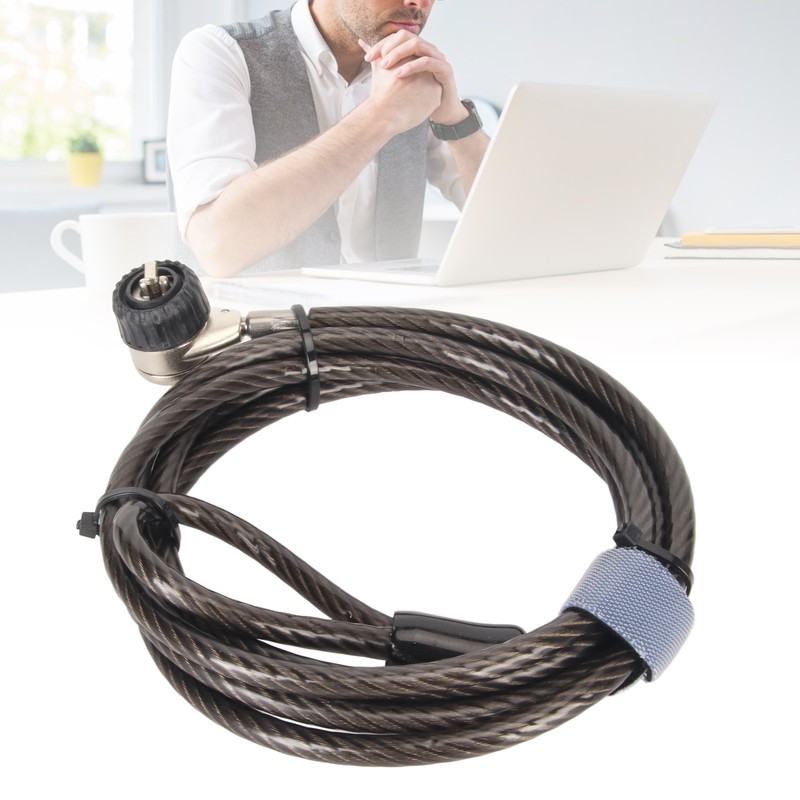 Laptop Cable Lock with 2 Keys Theft Prevention Flexibility Adjustable