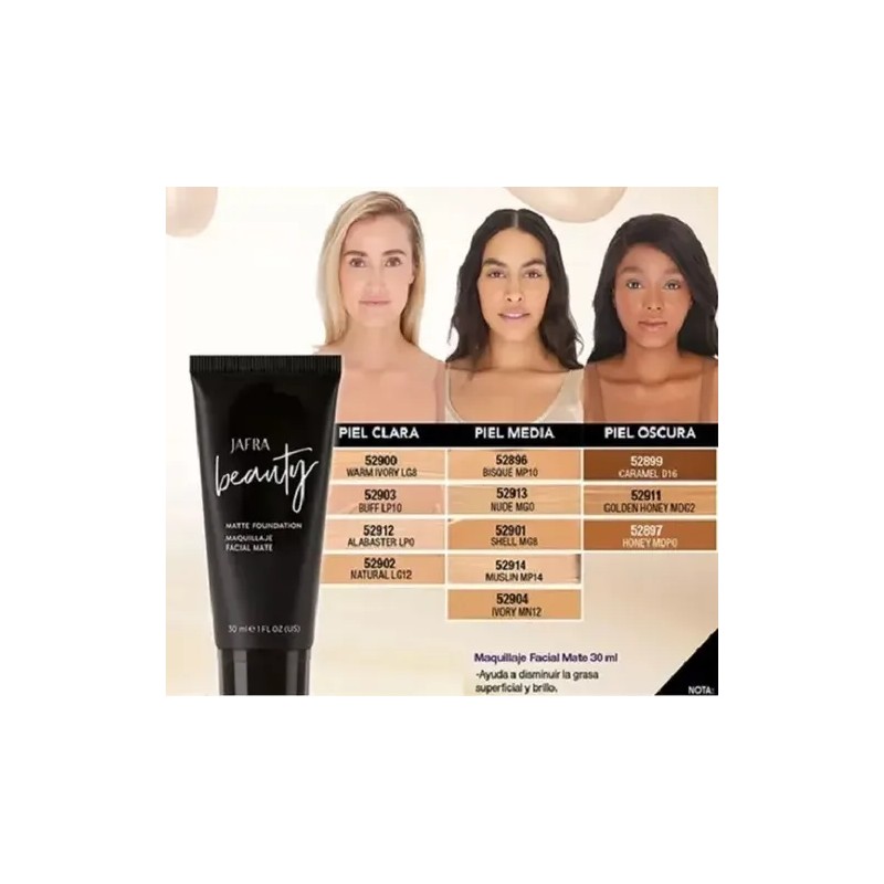 Maquillaje Facial Mate Jafra Tono Shell + Envio Inmediato