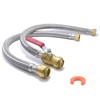 TTFLEX 24" Water Heater Connector 3/4" Ball Valve Push-Fit x