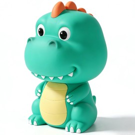 T-Rex Piggy Bank, Dinosaur Coin Bank, Sturdy Piggy Bank(Light Green)