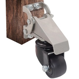 Retractable Workbench Casters Wheels Kit 880lbs Set of 4, Heavy Duty Removable Lifting Casters Set of 4 Adjustable Stepdown Caster Wheels Lift Casters for WorkBenches Tables, Workshops