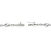 Sterling Silver Genuine, Created or Simulated Gemstone Oval-Cut Swirl Bracelet