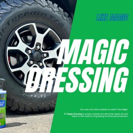 3D Magic Blue Tire Shine Spray - Water Resistant High Gloss Tire & Tri