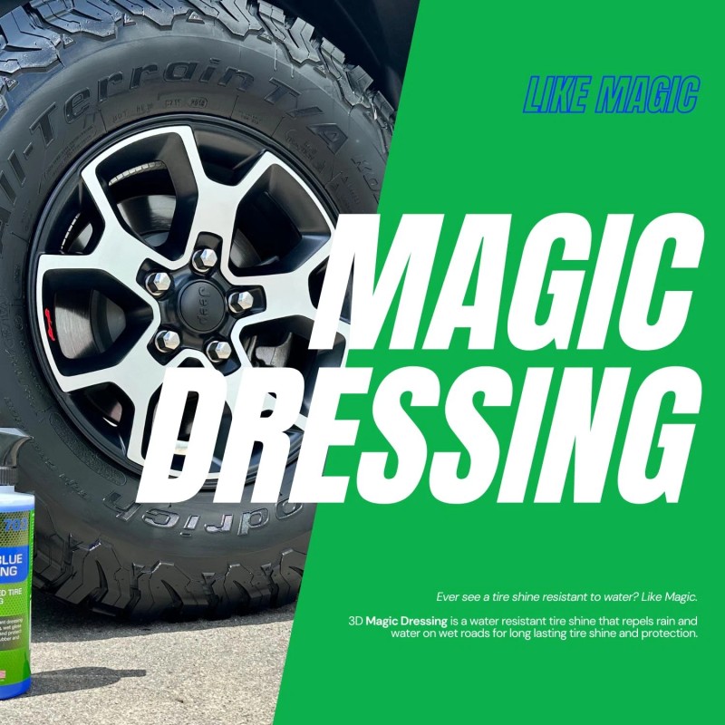 3D Magic Blue Tire Shine Spray - Water Resistant High