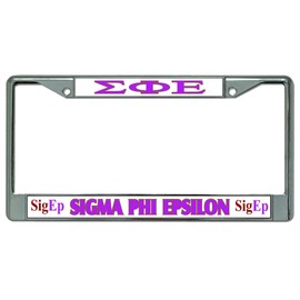 Sigma Phi Epsilon Chrome License Plate Frame