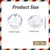 CABODYALS 14MM 250Pcs 1 Hole Clear Flower Buttons White Resin