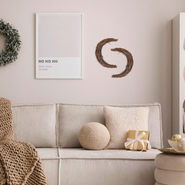 2 Pcs Moon Grapevine Wreath Rings: DIY Rattan Wreath Form Moon Shaped - Rattan Vine Branch for Craft Holiday Wedding Party Decors