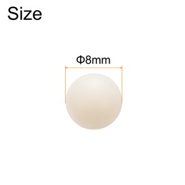 sourcing map 50pcs Nylon Bearing Balls 8mm Solid Plastic Balls, Precision Mini Nylon Balls