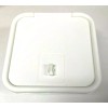 D&W 4 1/2" Back Hole White Sewer Hose Hatch Cover