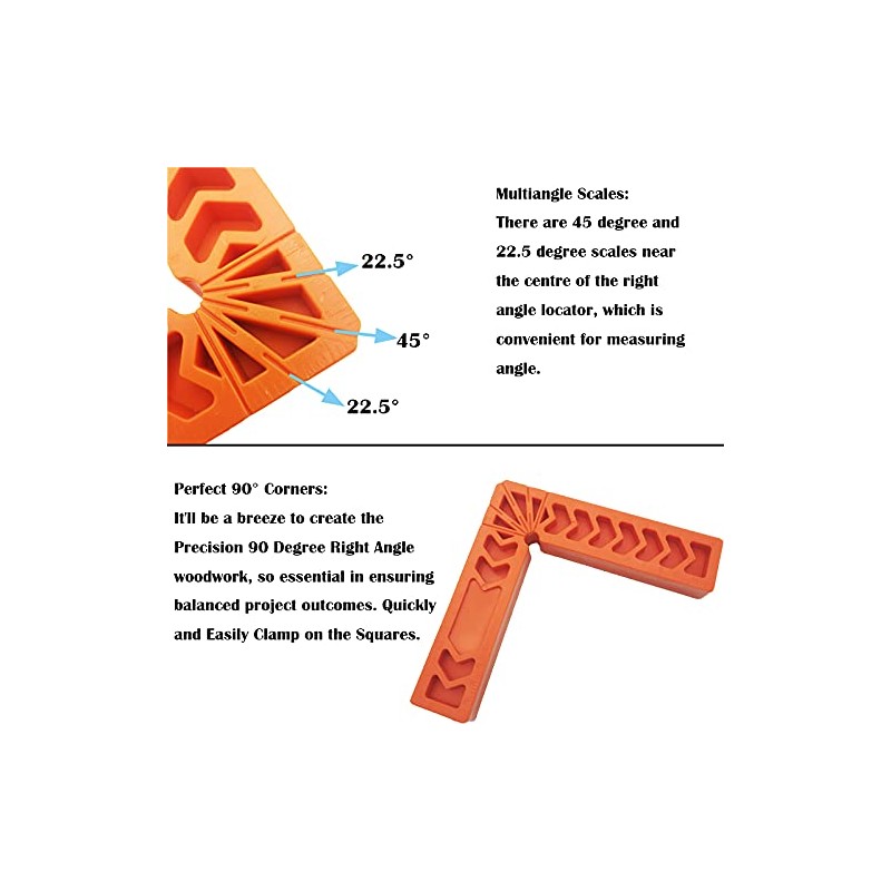 90 Degree Corner Positioner, CTRICALVER 2 Pieces 6" Durable Engineering