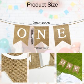 Bliceon Happy 1st Birthday Banner, ONE Banner Design for Boys and Girls, 1st Birthday Party Decorations, First Birthday Celebration, Customizable Party Decor