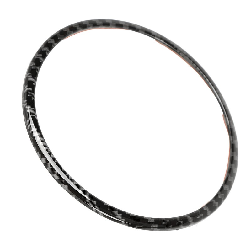 Steering Wheel Emblem Ring Carbon Fiber Look Simple Cool Replacement