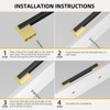 Rergy 10 Pack Adjustable Cabinet Pulls Black and Gold, 3