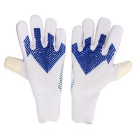 One Pair Football Goalkeeper Gloves with Strong Palm Grip Finger Protection Non Slip Latex and Nylon Breathable Soccer Goalie Glove 10