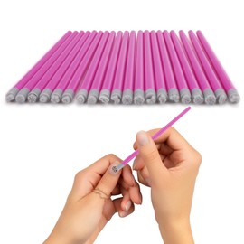 Yitexin 20 Pieces Nail Art Stamp Pen Set with Different Patterns, Craft Nail Stamping Pen for Women Manicures, Butterfly Flower Rose Design Stamp Pencil Stamper Tools Kit for Home Salon DIY (Pink)